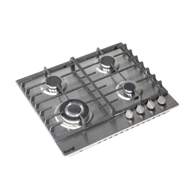 Baridi Gas Hob with 4 Cooking Zones 60cm - Stainless Steel