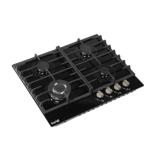 Baridi Gas Hob with 4 Cooking Zones 60cm - Black