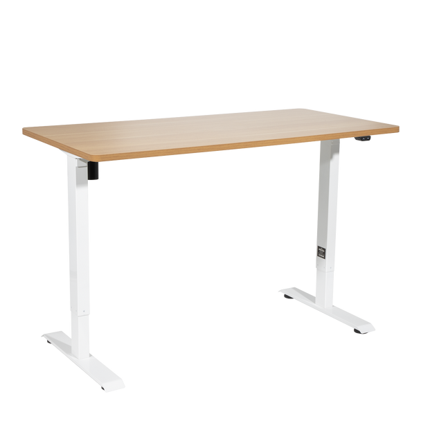 Dellonda Single Motor Ultra-Quiet Adjustable-Height Electric Sit/Stand Desk - Oak Desktop - DH68