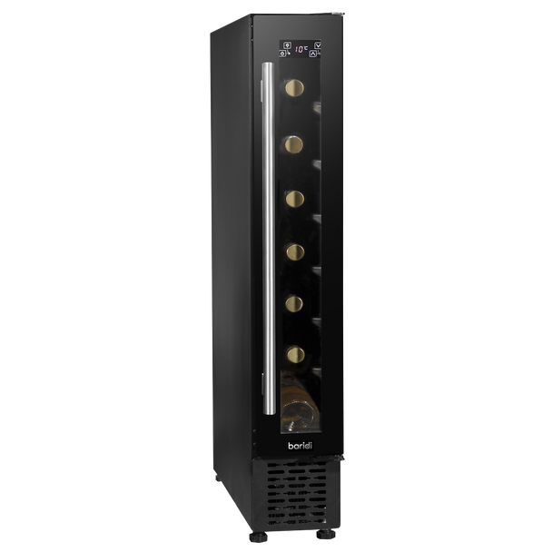 Baridi Extra-Slim 7 Bottle Wine Fridge & Cooler 15cm - Black