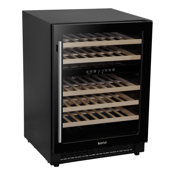 Baridi 46 Bottle Under-Counter/Freestanding Dual Zone Fridge & Cooler 60cm