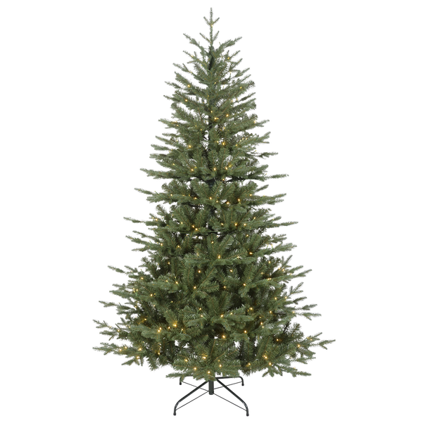 Dellonda Pre-Lit Hinged Christmas Tree with 190 Warm White LED Lights 5ft(150cm)