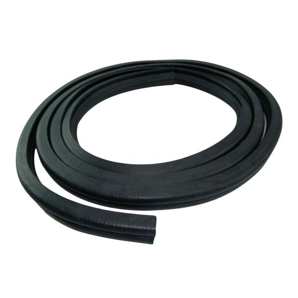 Direct Replacement Rear Tailgate Safari Door Seal - LR044314 for Defender, black rubber seal for vehicle tailgate repair.