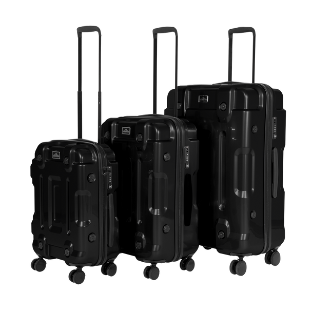 Dellonda Lightweight ABS Luggage Set 3pc - Black
