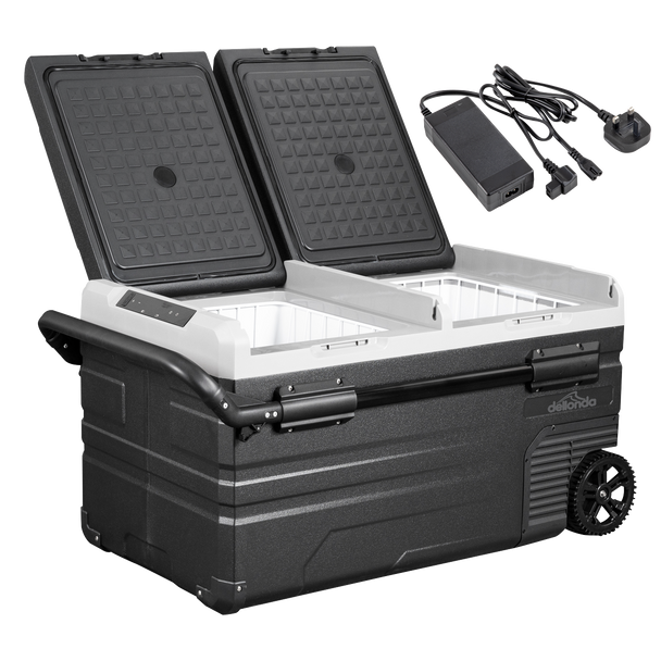 Dellonda Portable Fridge Freezer/Cool Box with LED Display & AC/DC 230V Adaptor 75L