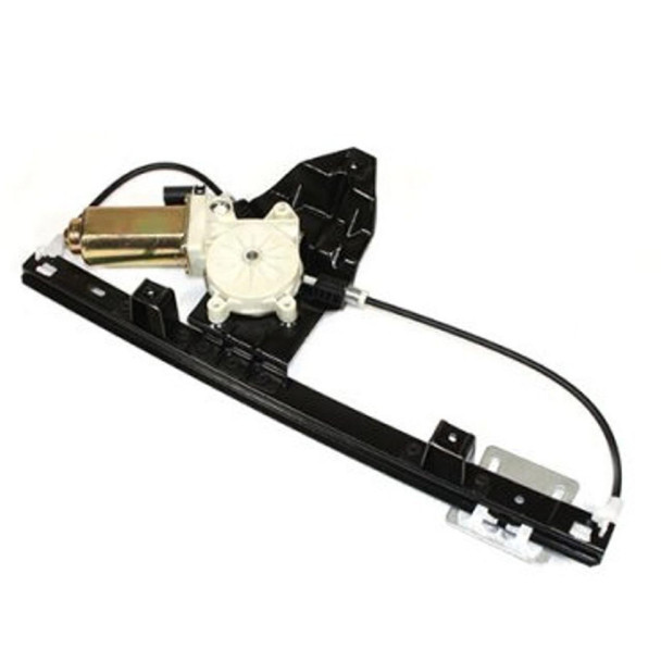 Direct Replacement Window Regulator Rear Left With Motor for Freelander 1, automotive window regulator assembly with motor and mounting hardware.