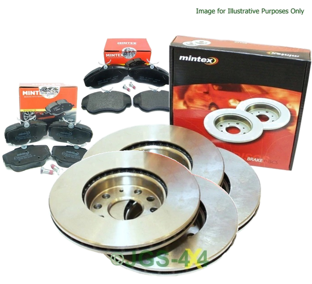 Discovery 2 Front & Rear Brake Discs & Pads Kit MINTEX
