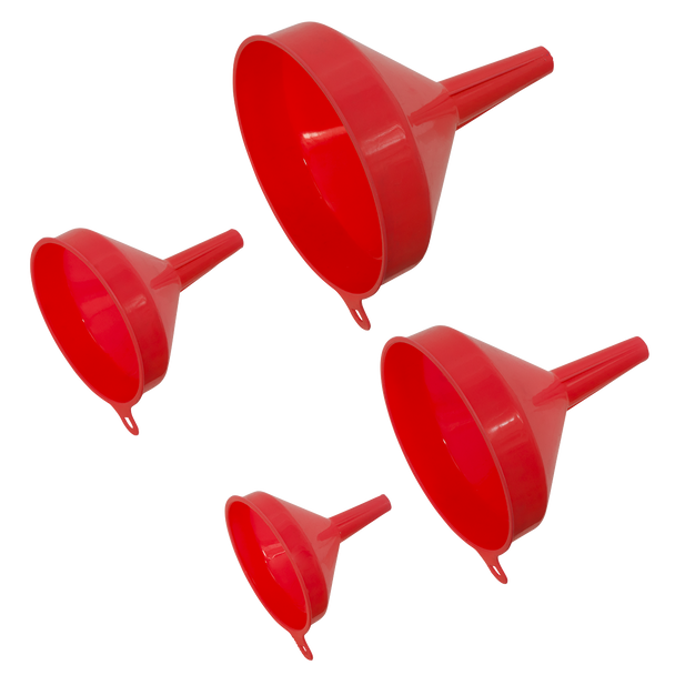 Economy Fixed Spout Funnel Set 4pc