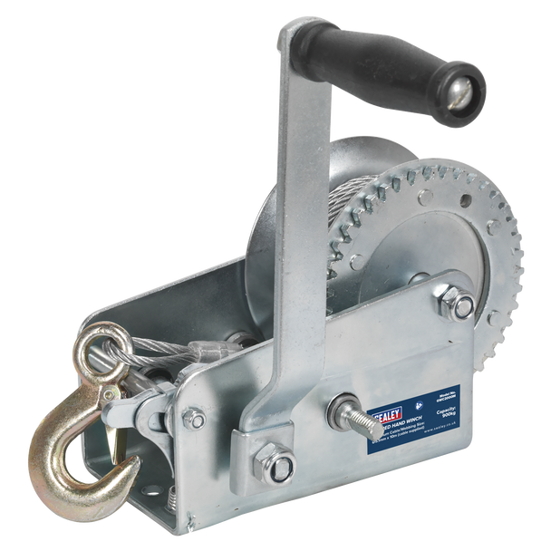 Geared Hand Winch with Cable 900kg Capacity
