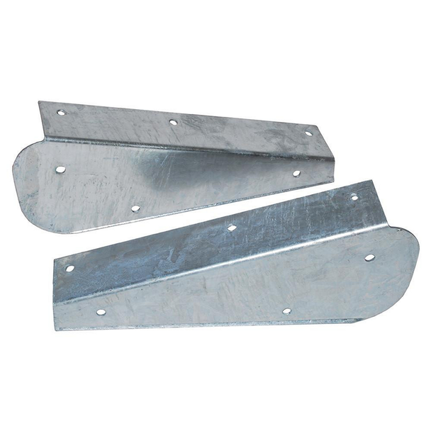 Britpart Galvanised Rear Mudflap Brackets DA1187, rust resistant brackets designed for Defender 90 vehicle.