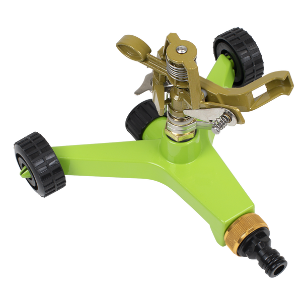 Pulsating Sprinkler with Metal Wheeled Base