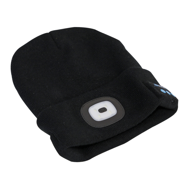 Rechargeable USB Beanie Hat with Wireless Headphones 1W SMD LED