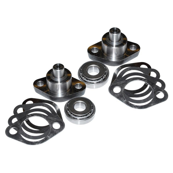 Britpart Swivel Pin Repair Kit 1994-2000 for Defender, automotive parts including swivel pin, bearings, and gaskets for vehicle suspension repair.