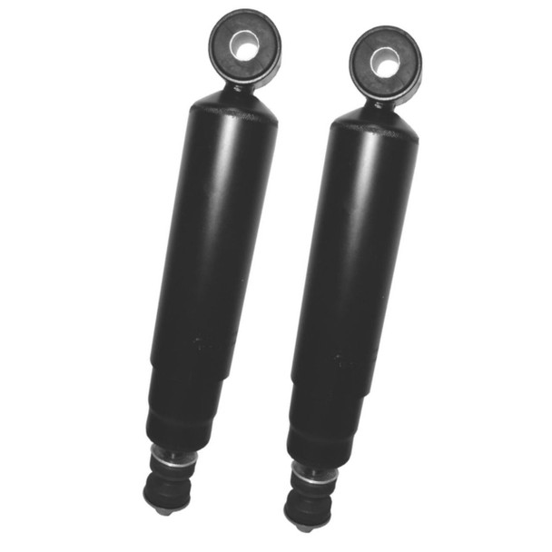 Britpart Rear Shock Absorbers Heavy Duty HD x2 for Defender, black shock absorbers for off-road vehicle suspension.