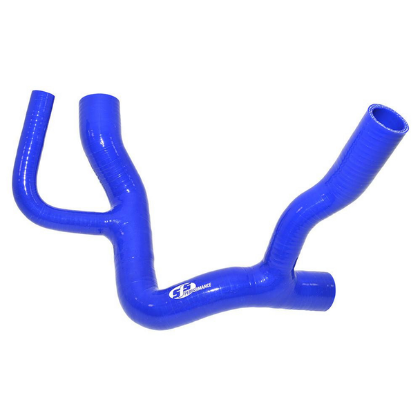 Direct Replacement Silicone Coolant Hose for Defender Td5, vibrant blue flexible rubber hose for engine cooling system.