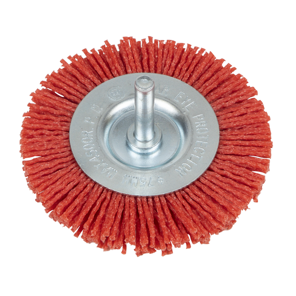 75mm Nylon Filament Circular Brush with 6mm Shaft