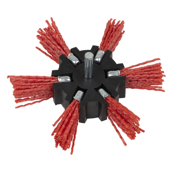 100mm Nylon Filament Strip Brush with 6mm Shaft