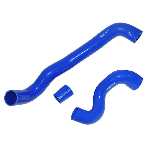 Britpart Silicone Turbo Intercooler Hose Kit for Discovery 3 2.7 TDV6, blue silicone hoses for turbo intercooler connection.