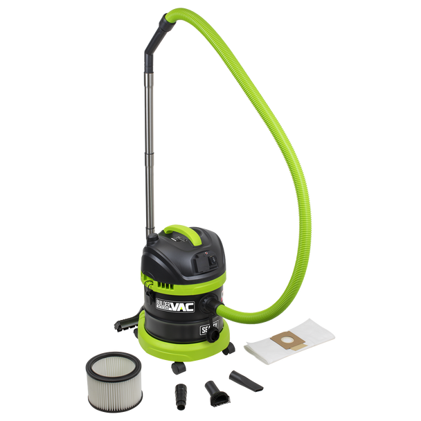 BuilderVac® 15L M Class Vacuum Cleaner Wet & Dry with Stainless Steel Drum 1400W/230V