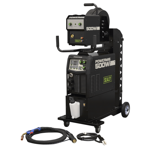 500A Professional Gas/Gasless MIG/TIG/MMA Inverter Welder with Portable Wire Feeder & Water Cooler 400V 3ph