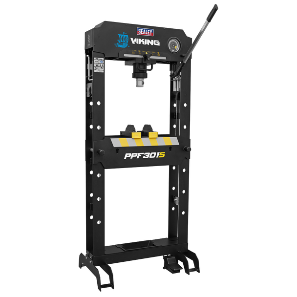 Viking Floor Type Air/Hydraulic Press with Sliding Ram and Foot Pedal 30 Tonne