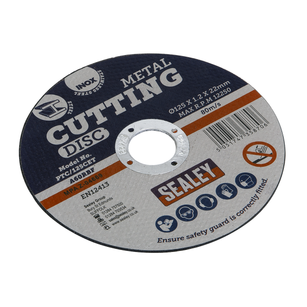 125 x 1.2mm Cutting Disc 22mm Bore