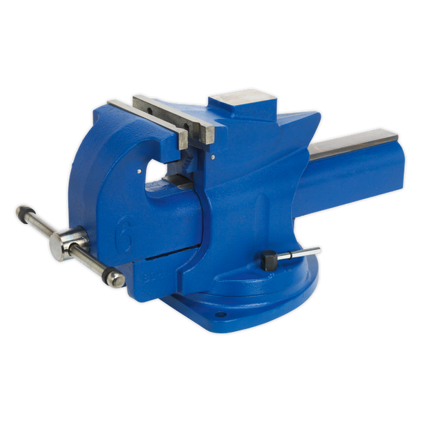 Quick Action Cast Iron Vice with Swivel Base 150mm