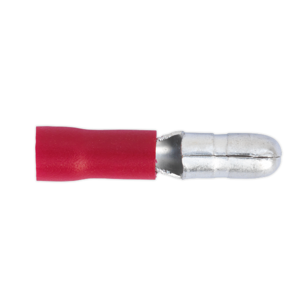 Male Bullet Terminal 4mm, Red - Pack of 100