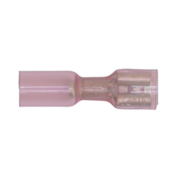 Heat Shrink Push-On Female Terminal 6.4mm, Red - Pack of 25