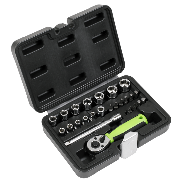 Siegen Socket Set 1/4"Sq Drive 25pc