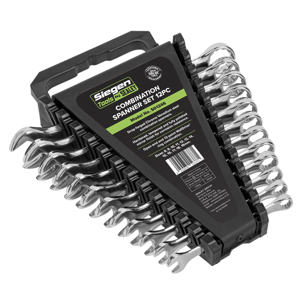 Siegen Combination Spanner Set 12pc