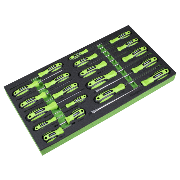 Siegen Screwdriver Set with Tool Tray 20pc