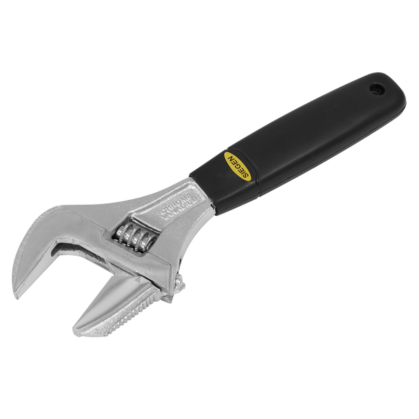 Siegen Adjustable Wrench with Extra-Wide Jaw Capacity 200mm