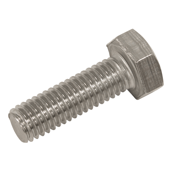 Stainless Steel Hex Head Set Screw DIN 933 - M8 X 25 A2 - Pack of 50