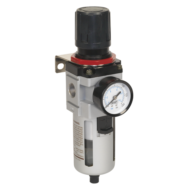 High Flow Air Filter/Regulator with Gauge