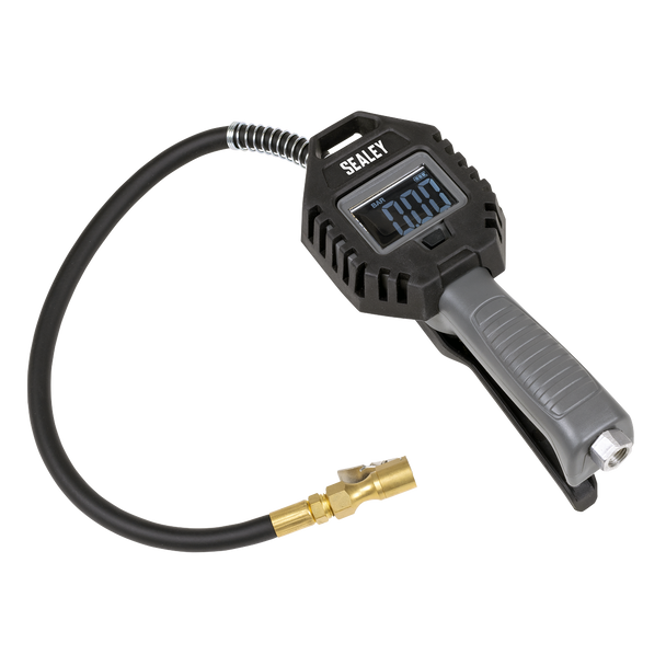 Rechargeable Digital Tyre Inflator with Clip-On Connector
