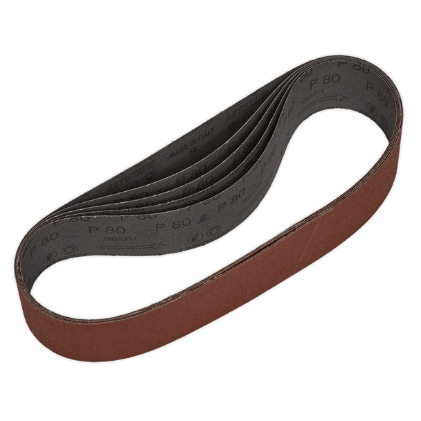 50 x 686mm Sanding Belt 80Grit - Pack of 5