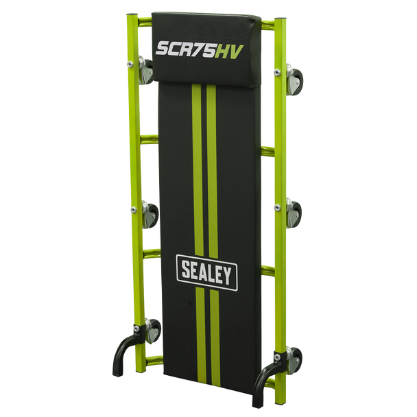 36" Deluxe American-Style Creeper with Steel Frame & 6 Wheels - Green