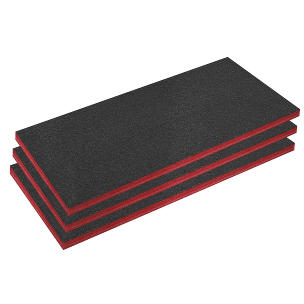 Easy Peel Shadow Foam® 1200 x 550 x 50mm, Red/Black - Pack of 3