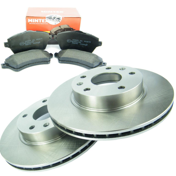 Mintex Front Brake Discs, Ventilated brake discs for Freelander 1 Td4 with brake pads included. Mintex Front Brake Discs, Ventilated brake discs for Freelander 1 Td4 with brake pads included.