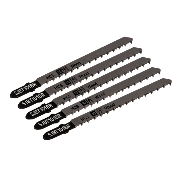 Jigsaw Blade for Hard Wood Downward Cut 100mm 10tpi - Pack of 5