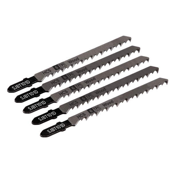 Jigsaw Blade for Hard Wood 100mm 6tpi - Pack of 5