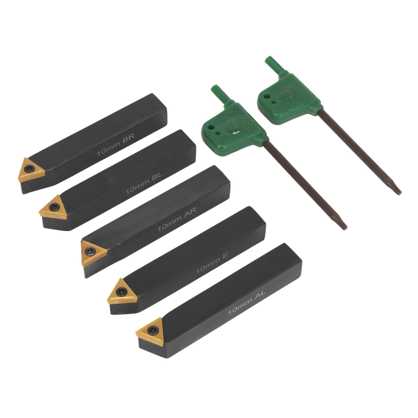 Indexable Lathe Turning Tool Set 10mm 5pc