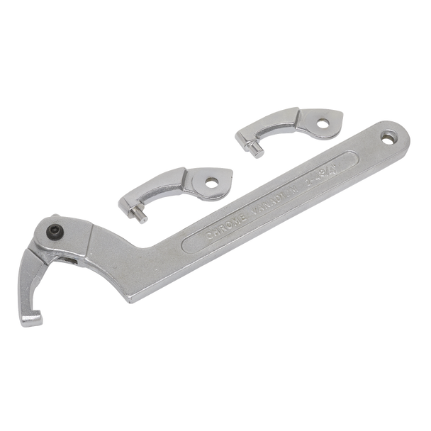 Adjustable C-Spanner Hook & Pin Wrench Set 51-121mm 4pc