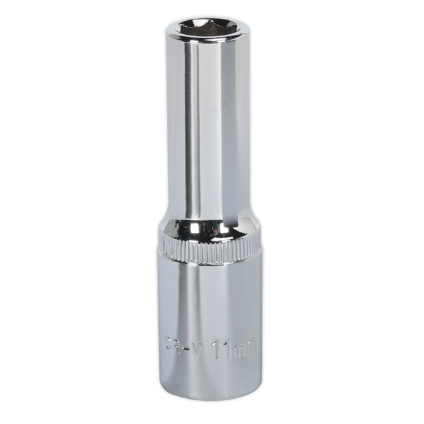 Premier Fully Polished Deep Socket 1/2"Sq Drive 11mm