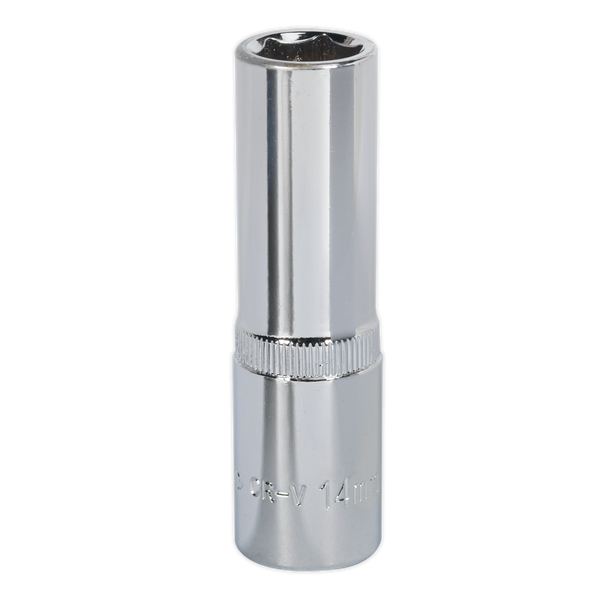 Premier Fully Polished Deep Socket 1/2"Sq Drive 14mm