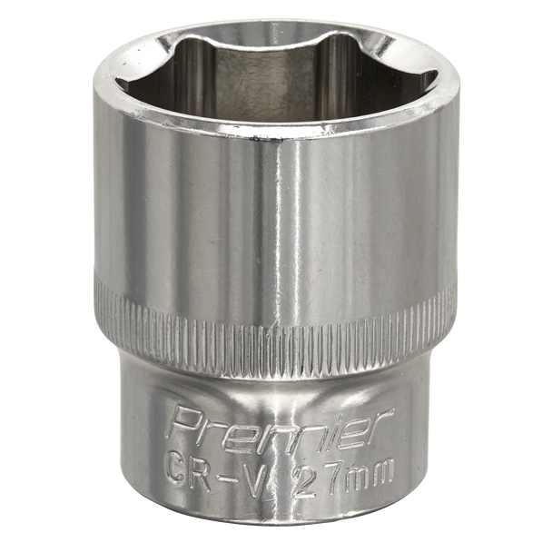 Premier Fully Polished Socket 1/2"Sq Drive 27mm