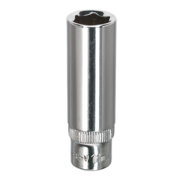 Premier Fully Polished Deep Socket 1/4"Sq Drive 11mm