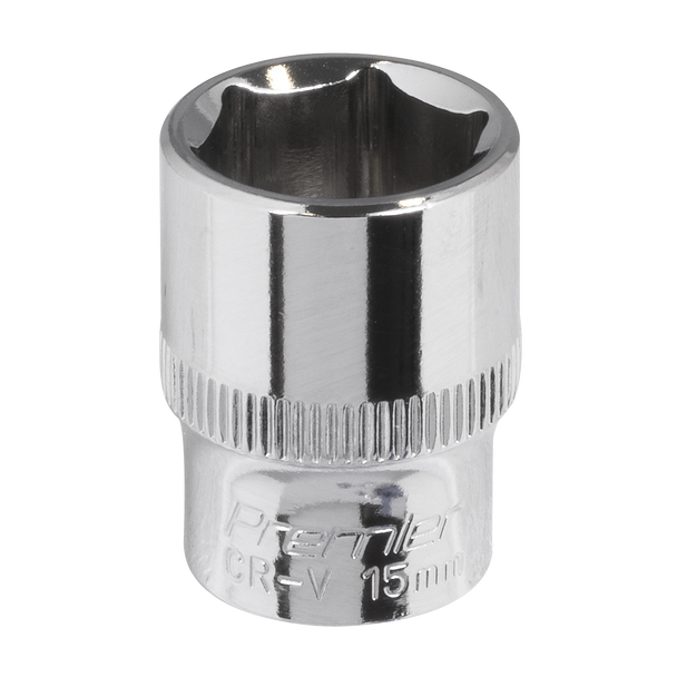 Premier Fully Polished Socket 3/8"Sq Drive 15mm