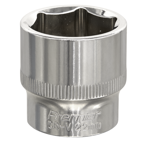 Premier Fully Polished Socket 3/8"Sq Drive 22mm